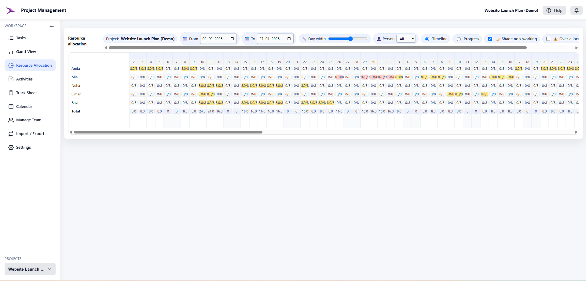 Project Management screenshot 4
